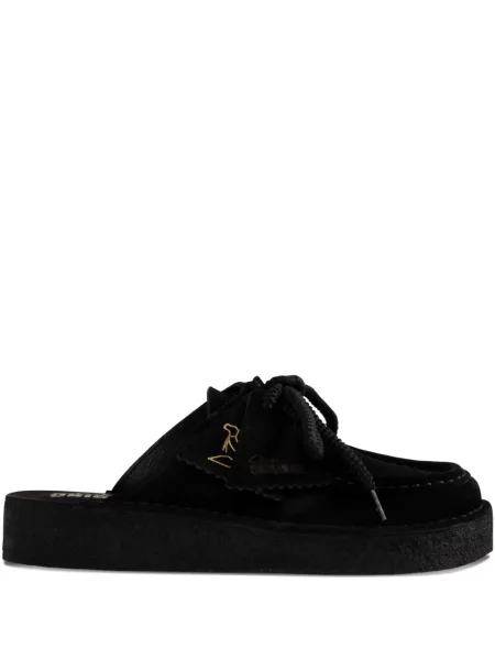 Papuci tip mules Clarks Originals din piele de căprioară slip-on negru