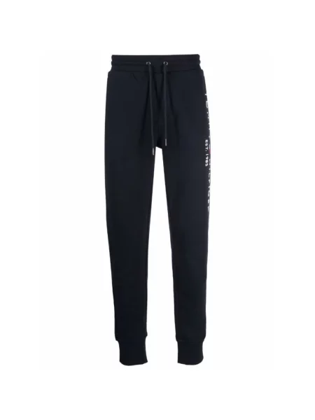 Joggery Tommy Hilfiger frotte z logo niebieskie