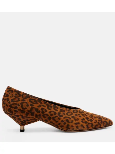 Pantofi cu toc Isabel Marant din piele cu imagine cu model leopard maro