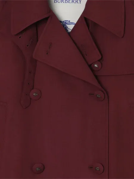 Decupat geacă Burberry de lână roșu