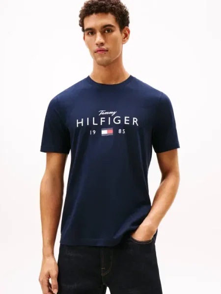 Tommy Hilfiger Póló Brand Love sötétkék