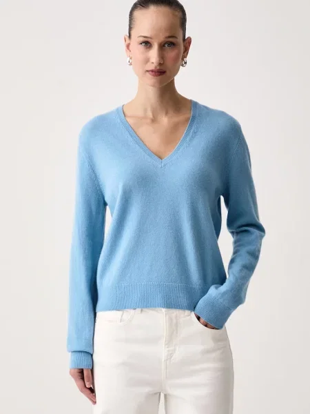United Colors of Benetton pulover pentru femei din lână albastru
