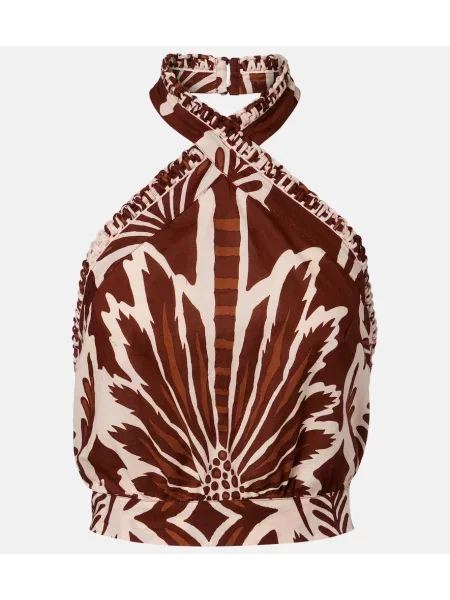 Cropp top Poupette St Barth cu imagine maro