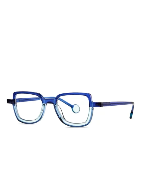 Ochelari de soare Theo Eyewear cu imprimeu geometric albastru