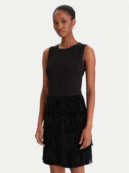 DKNY Cocktail obleka črna