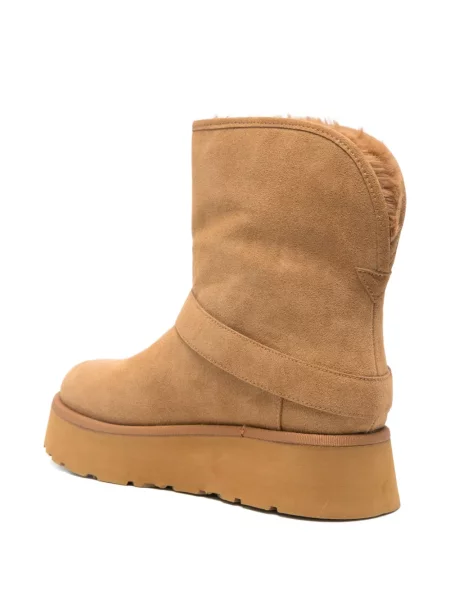 Botine Guess cu cataramă cu bretele maro