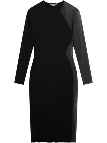 Rochie midi Stella Mccartney până la genunchi de costum negru