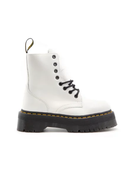 Botki Dr. Martens na platformie białe