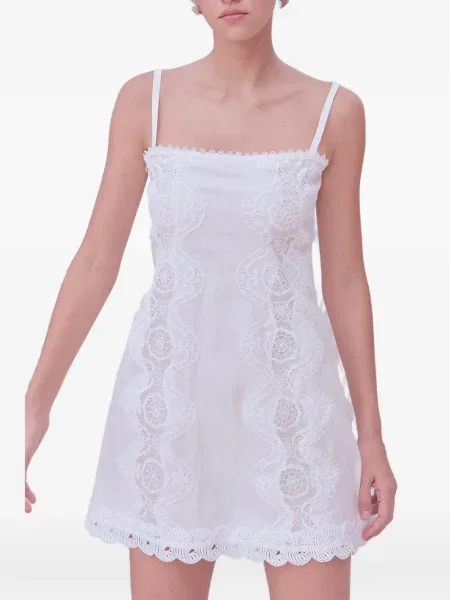 Rochie Waimari din dantelă de costum alb