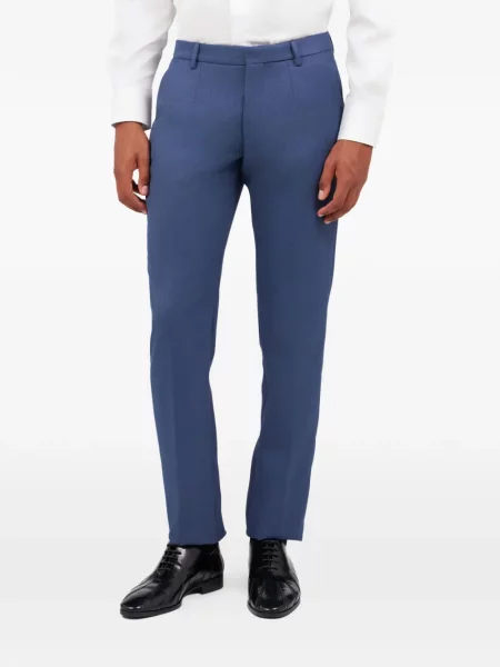 Pantaloni Roberto Cavalli plisate albastru