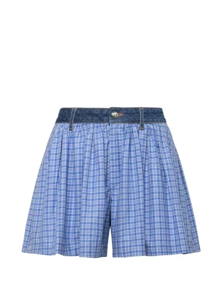 Pantaloni scurți Cinq A Sept în carouri albastru