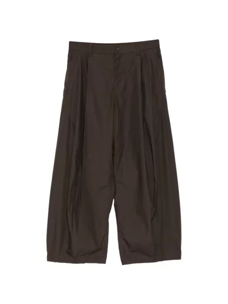 Pantaloni Croquis din poplin maro