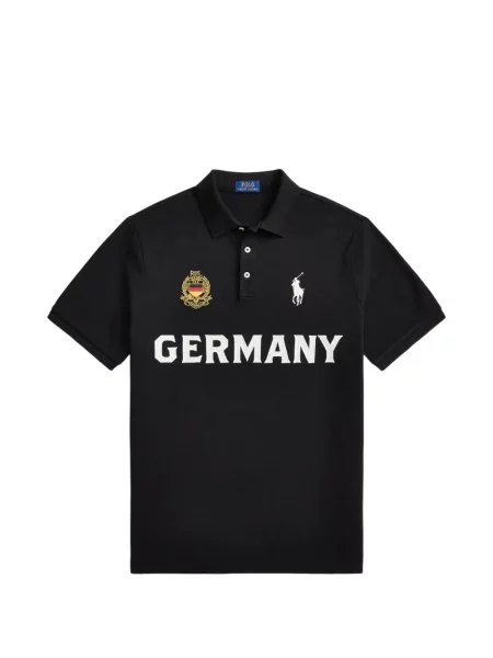 Πλεκτό polo Polo Ralph Lauren με σχέδιο με λαιμόκοψη v πράσινο