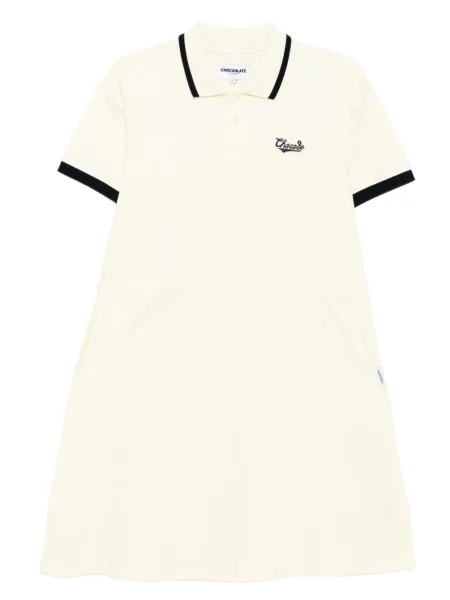 Rochie Chocoolate cu broderie de costum galben