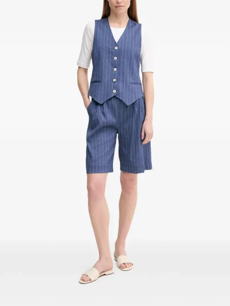 Szorty La Petite Française ze sznurkiem niebieskie