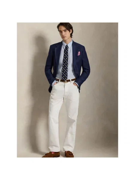 Polo Ralph Lauren koszula lniana niebieska