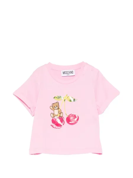 Koszulka dziecięca Moschino różowa