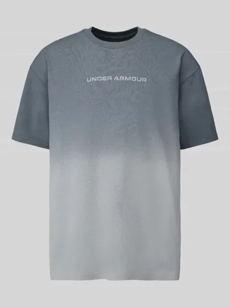 Oversized sportowe t-shirt z mieszanki bawełny model UA M HWT GRADIENT' Under Armour granatowa