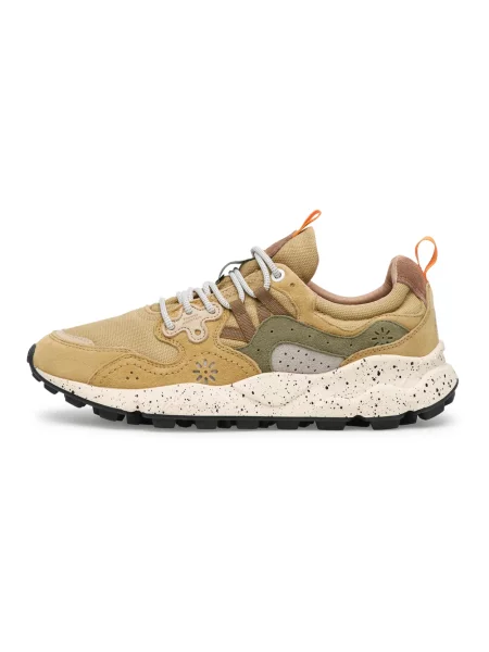Sneakersy Flower Mountain skórzane w kwiatki beżowe