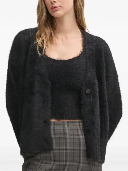 Cardigan Sisley cu decolteu în V negru