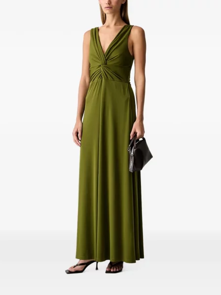 Rochie maxi Vicolo cu decolteu în V verde