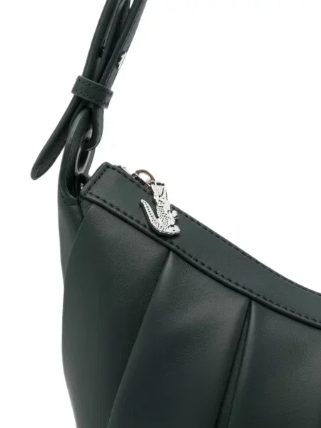 Geanta hobo Lacoste din piele verde