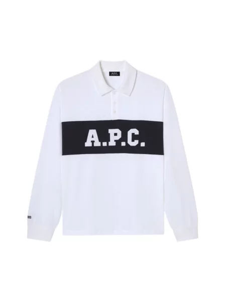 Koszulka polo A.p.c. biała