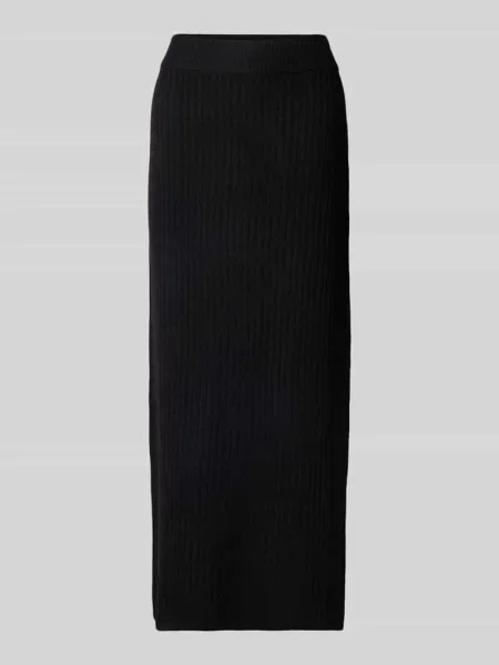 Spódnica midi wąska z elastycznym pasem model ‘TULLE’ Pieces czarna