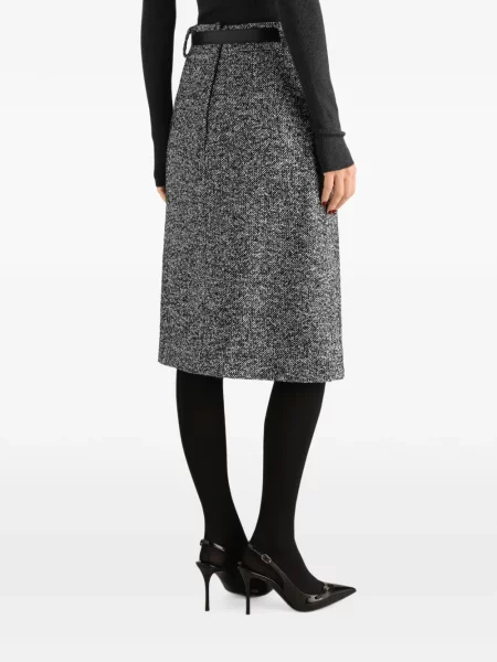 Fustă Dolce & Gabbana de lână gri