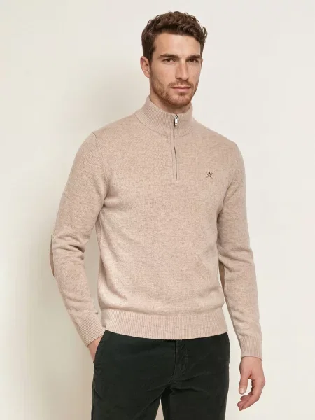 Hackett London Svetr Troyer světle hnědá