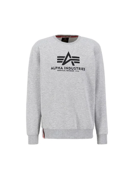 ALPHA INDUSTRIES Majica svetlo siva črna