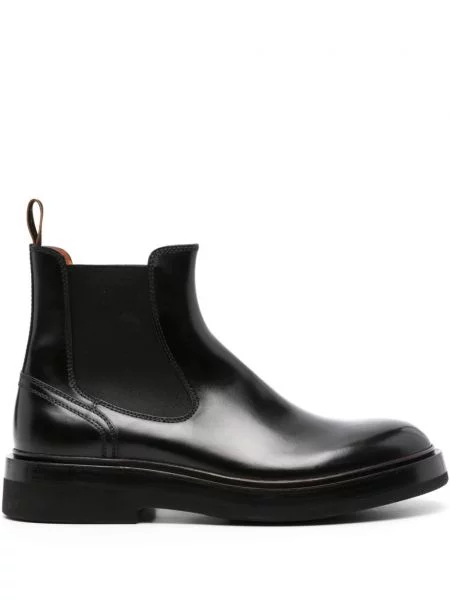 Botine chelsea Santoni din piele negru