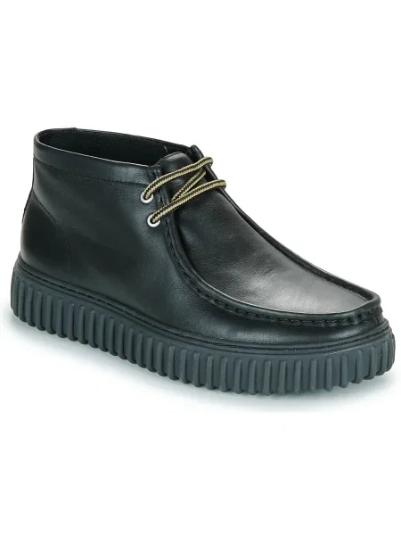 Clarks Šnurovacia obuv Torhill Hi čierna