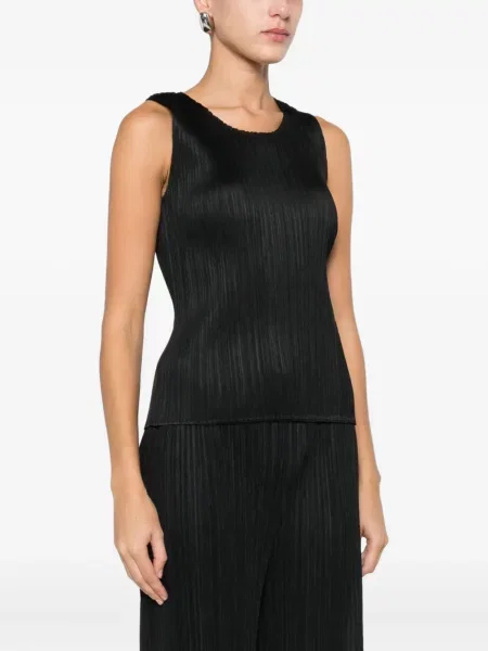 Plisirani top Pleats Please Issey Miyake crna