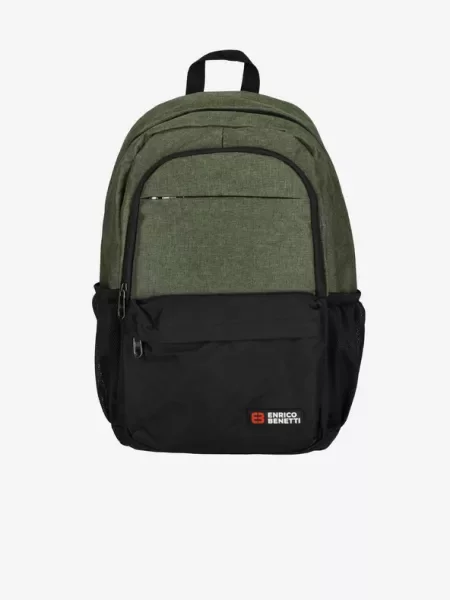 Enrico Benetti Hamburg Notebook 23 l Olive Backpack Green πράσινο