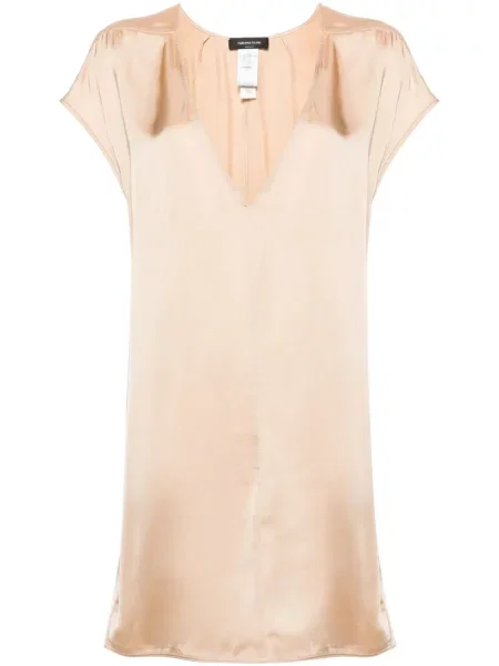 Tunică Fabiana Filippi din satin cu mărgele roz