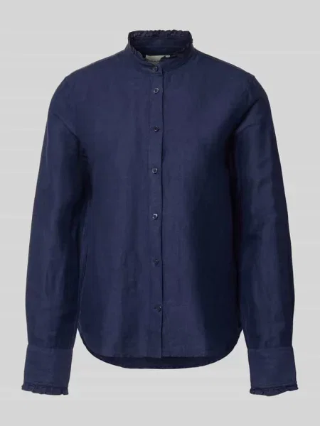 Bluzka o kroju regular fit z mieszanki lnu i bawełny ze stójką Gant