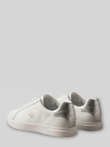 Sneakersy z naturalnej skóry bydlęcej Ck Calvin Klein białe