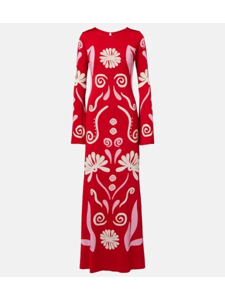 Rochie maxi Cala De La Cruz cu imagine roșu