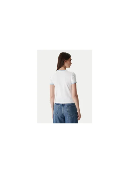Guess Jeans Póló Regular Fit fehér