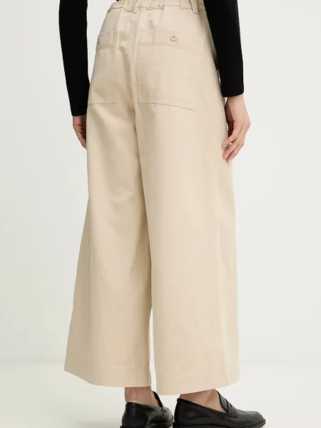 Weekend Max Mara pantaloni ARIETE lat high waist bej