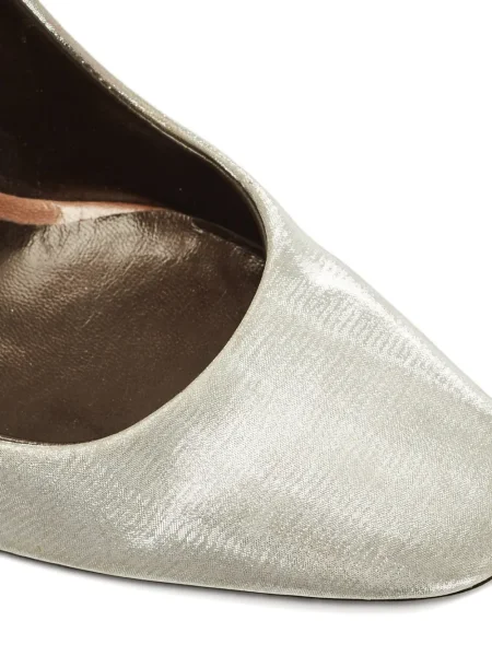 Pantofi cu toc Roberto Cavalli argintiu