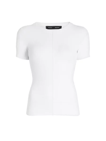 Tricou Proenza Schouler cu nervuri alb
