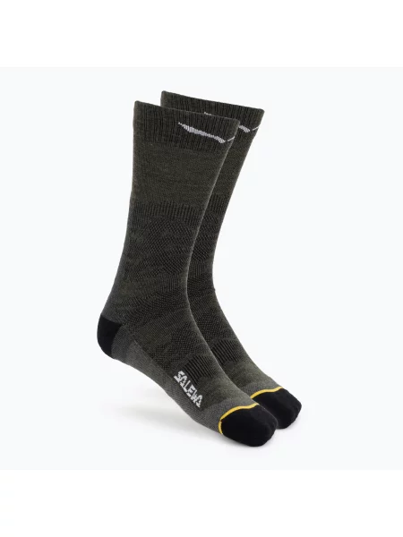 Șosete pentru bărbați Salewa Ortles AM Crew dark olive măslin