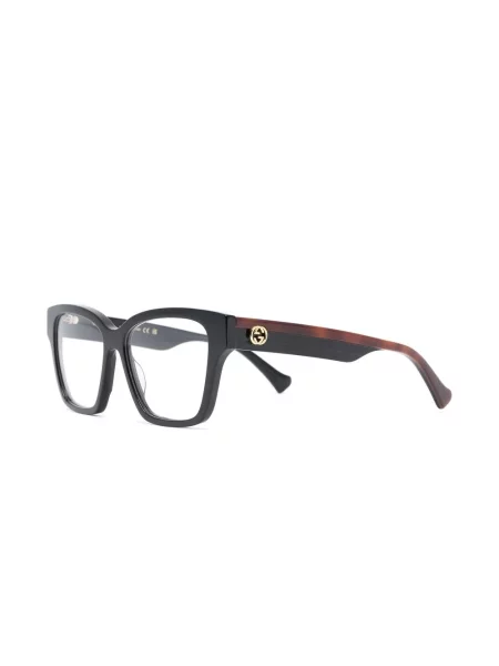 Pruhované sluneční brýle Gucci Eyewear černé
