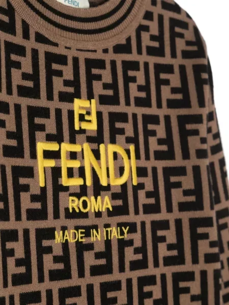 Sweter dziecięcy Fendi brązowy