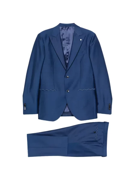 Costum Luigi Bianchi de costum cu rever albastru