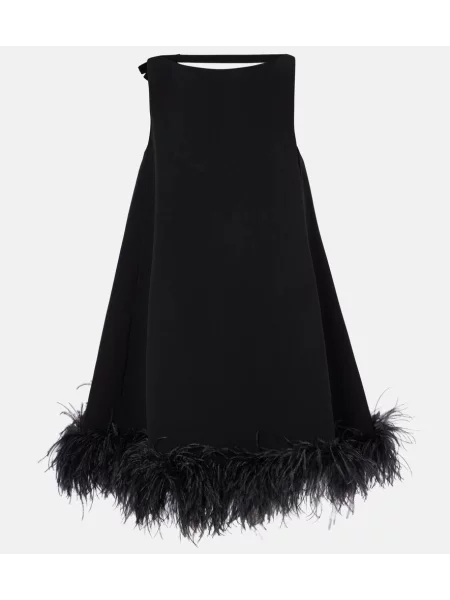 Sukienka Valentino w piórka czarna