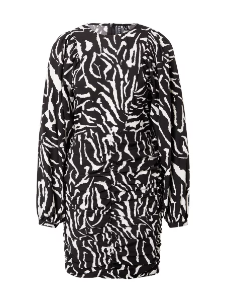 PIECES Rochie tip bluză OLA / negru alb