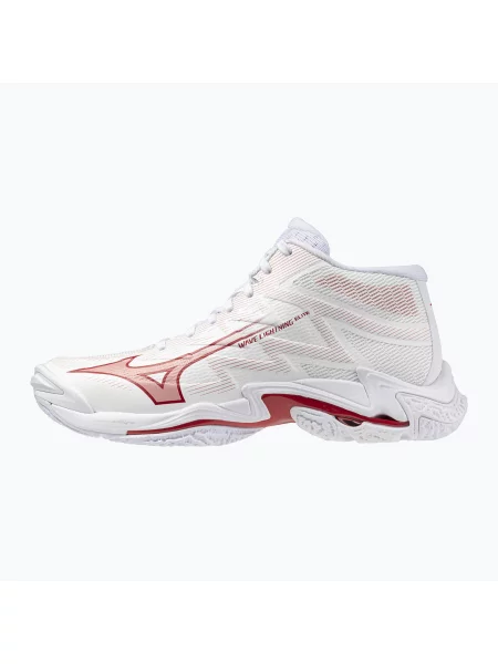 Кросівки волейбольні Mizuno Wave Lightning Elite Mid white/rose elegance/lava falls білі
